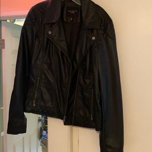 Leather motorcycle jacket